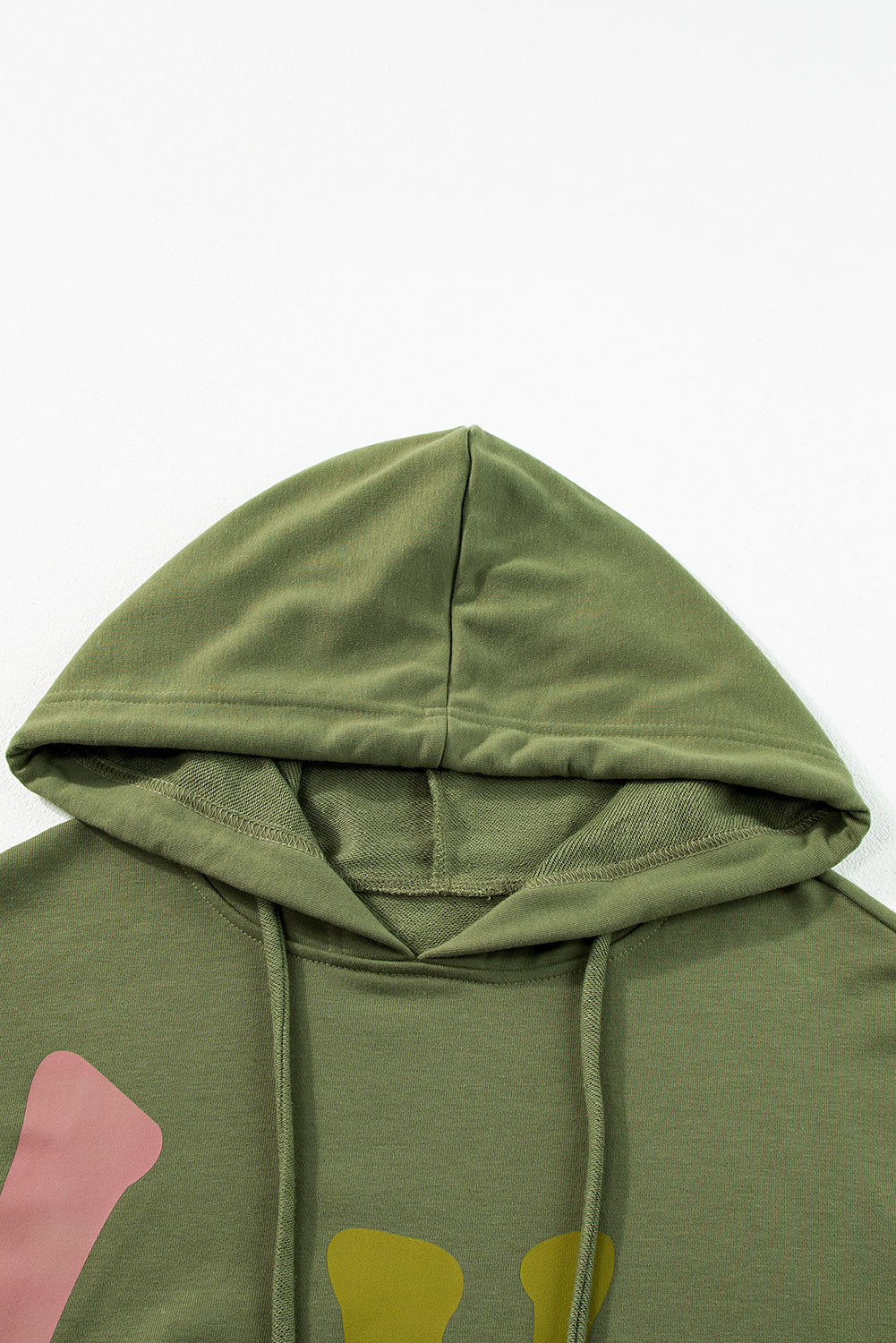 Mist Green LOVE Letter Graphic Drop Shoulder Oversize Hoodie