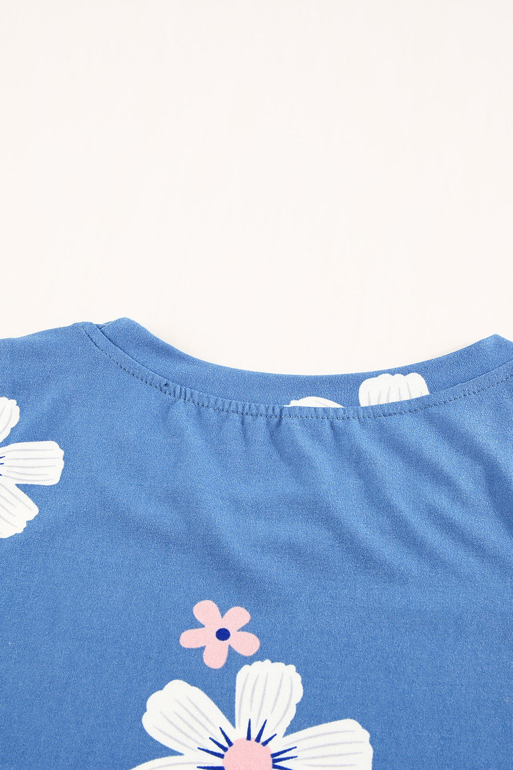 Sky Blue Crew Neck Tank Top